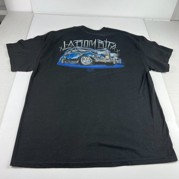 VTG ODM Rollin Hard Shirt Adult Extra Large Black Chevy La Bombita Chicano Tee - Picture 6 of 13